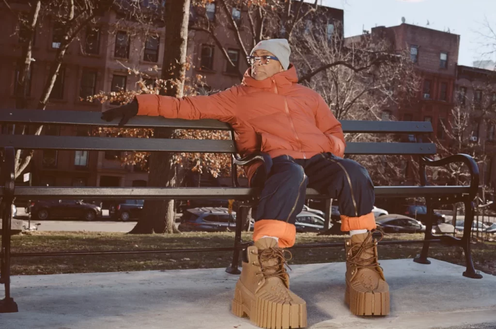 American film director Spike Lee sports MSCHF’s 2 x 4 boots